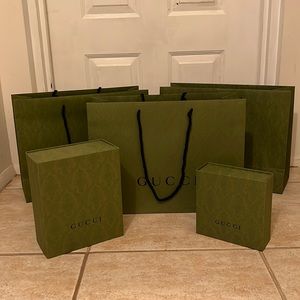 AUTHENTIC Gucci Magnetic boxes and Bag Bundle